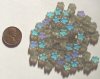 50 8mm 5 Petal Black Diamond AB Flowers